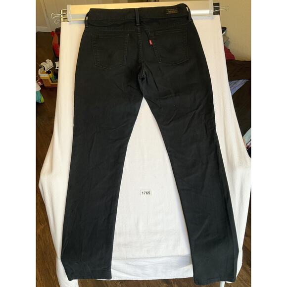 Levi's 545 Skinny Leg Women Jeans 4 MEDIUM Black Button Twill 32" Inseam LowRise - Picture 11 of 11